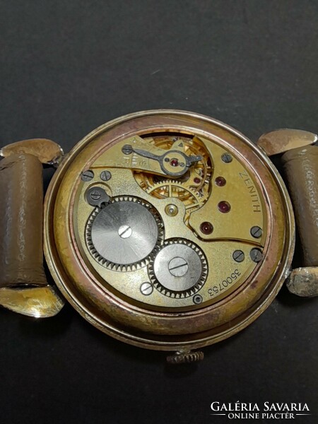 Swiss zenith 18 k authentic mechanical men's watch. 1940.