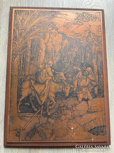 Albrecht Dürer Menekülés Egyiptomba rézmetszet fatáblán