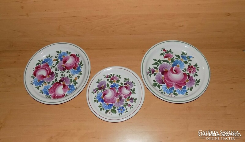 Old marked ceramic wall plate set 3 pcs in one (n)