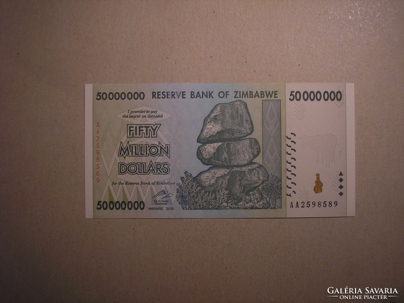 Zimbabwe - 50,000,000 dollars 2008 oz