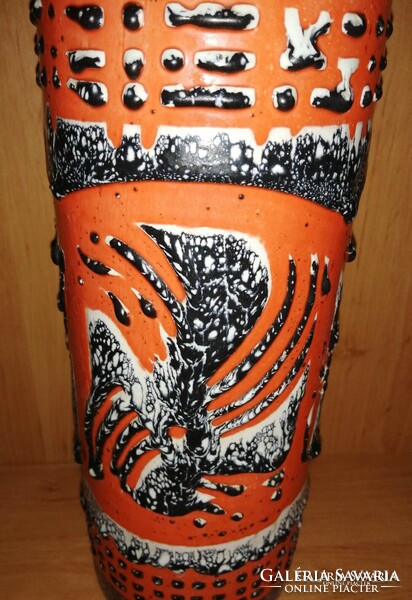 Retro industrial ceramic floor vase from the 70s - 40 cm high