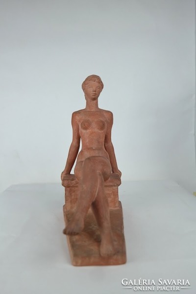 Józsa Bálint terracotta female nude statue - 51984