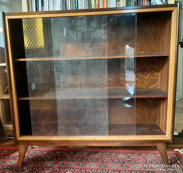Mid-century modern glass bookcase / showcase