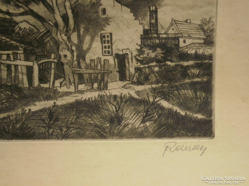 Remsey Jenő (1885-1980) : Faluszéli házak