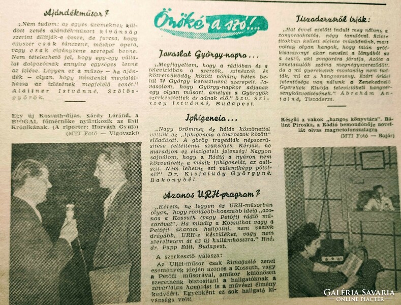1964 április 20  /  RÁDIÓ és TELEVIZIÓ ÚJSÁG  /  regiujsag :-) Ssz.:  16681