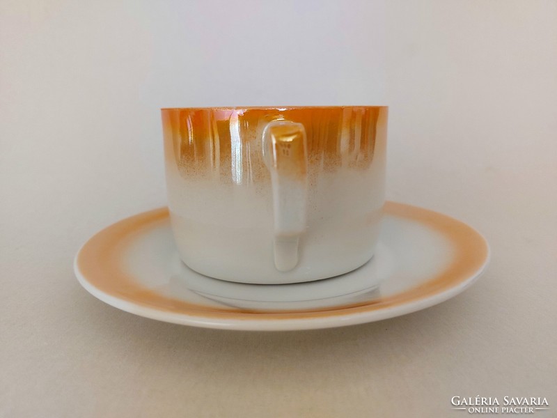 Régi Zsolnay porcelán teás csésze eozin japán minta keleti jelenet hölgyek dekor A