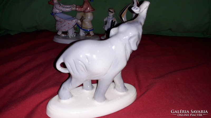 Antik Kispest - GRÁNIT Trombitáló elefánt porcelán figura 16 X 16 cm a képek szerint