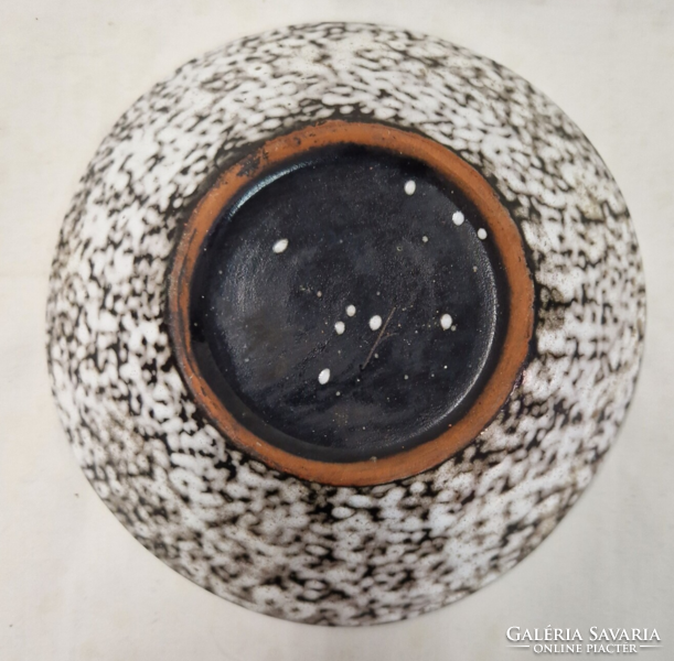 Marked, applied arts, glazed, ceramic plate, bowl or offering, in perfect condition, 23 cm. Diameter