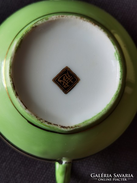 Japanese sugar bonbonier porcelain hand-painted gilded