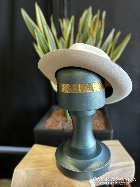 Budapest exclusive matt blue hat stand with copper strap budapest exclusive matt blue hat stand with copper
