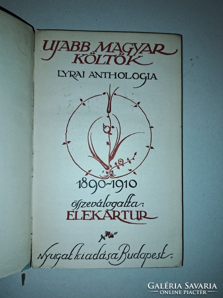 Ujabb magyar költők LYRAI ANTHOLOGIA 1890-1910