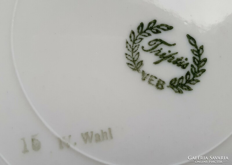 Triptis német porcelán reggeliző kávés teás szett csésze csészealj kistányér virág mintával