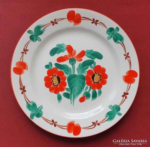 Kézzel festett koreai porcelán fali tányér falitányér akasztható dísztányér virág mintával