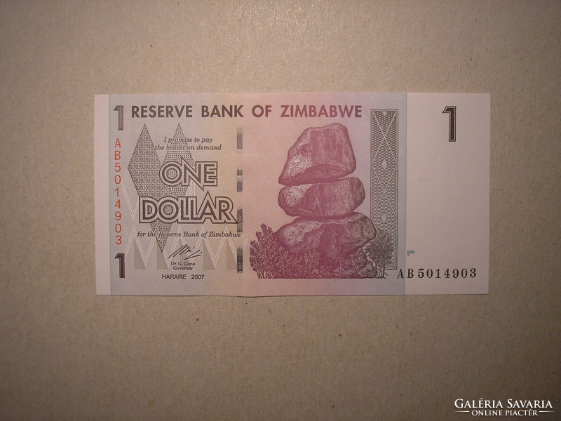 Zimbabwe - 1 Dollar 2007 UNC