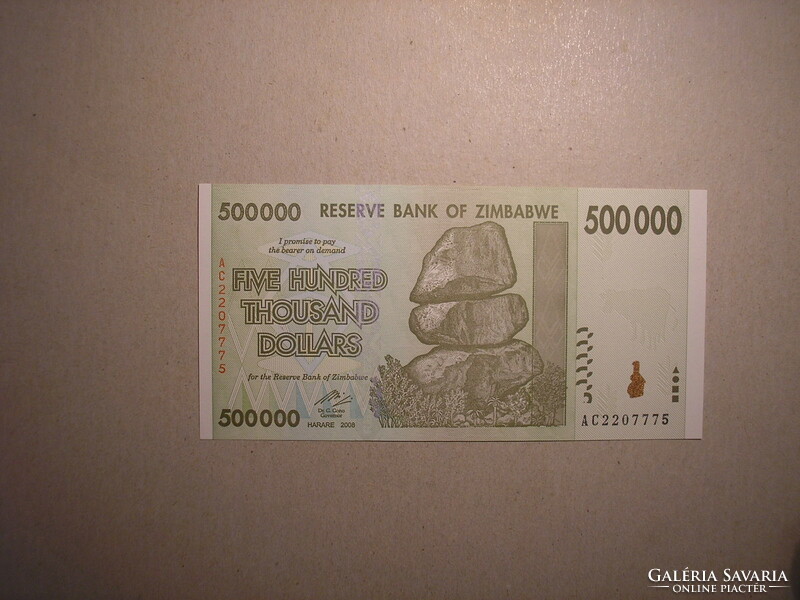 Zimbabwe - 500 000 Dollars 2008 UNC