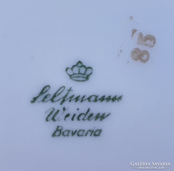Seltmann Weiden Bavaria német porcelán kistányér süteményes tányér pöttyös mintával