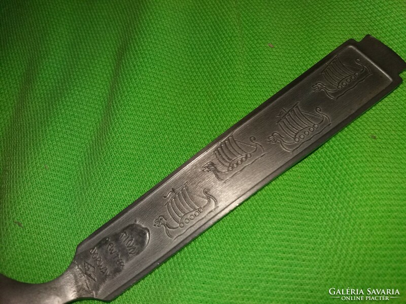 Hardanger Silvertt Kinsarvik Viking kés kanál antik múzeumi replika ezüstös ón állapot képek szerint