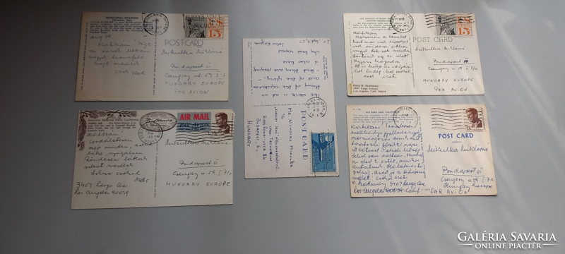 Mixed USA postcards, with stamps