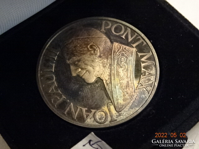 Color silver commemorative medal Pope John Paul II Mao.-N / St. Stephen's Basilica 1991