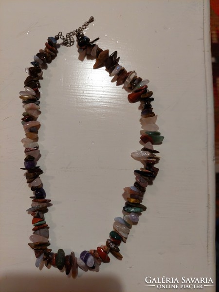 Mineral necklace made of various stones