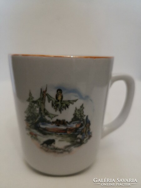 Zsolnay snow and white porcelain mug
