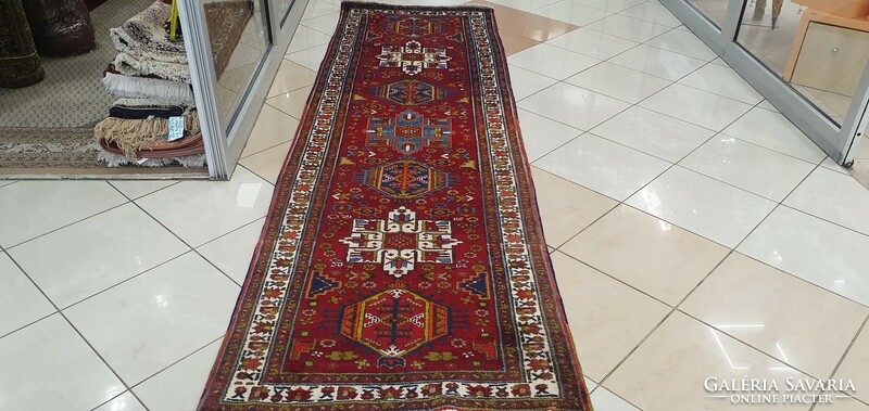 3348 Iranian kharaja heriz hand knot wool persian running rug 91x323cm free courier