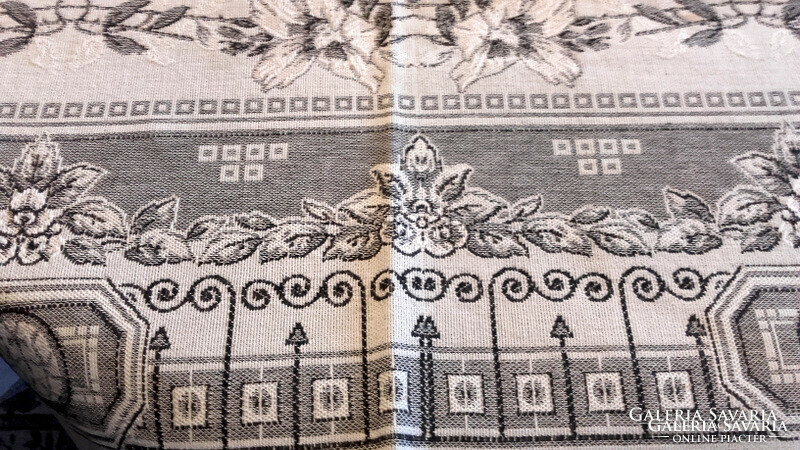 Art Nouveau woven tablecloth - gray! - 180 X 132 - art@decoration