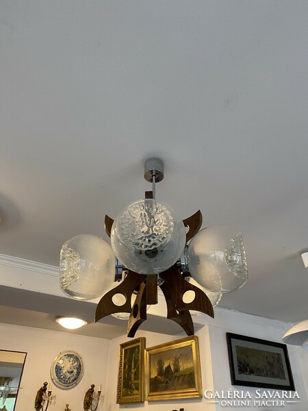 Mid century Mazzega chandelier