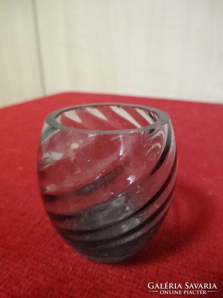 Smoke-colored brandy cup, six pieces, height 4.8 cm. Jokai.