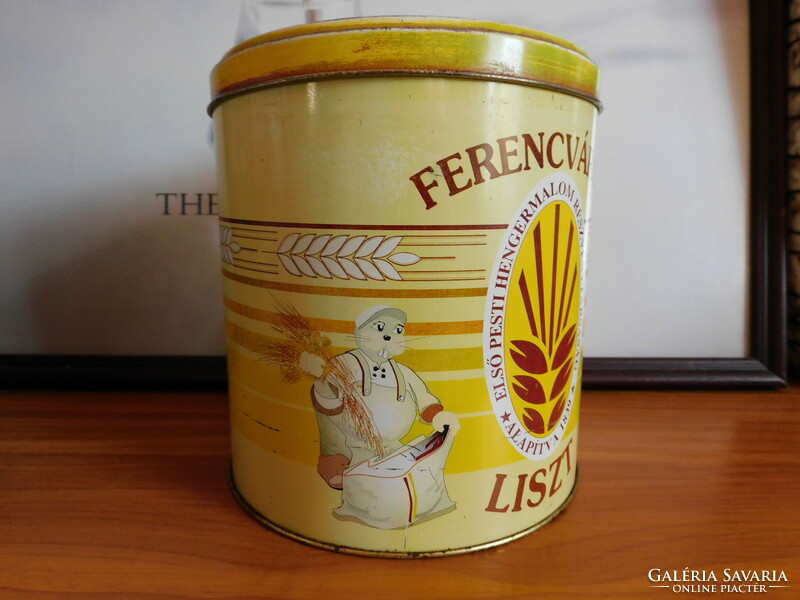 Ferencváros flour - lithographed metal box, 50s