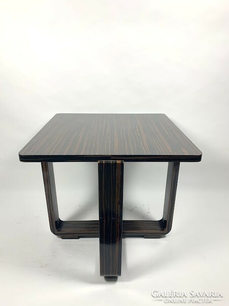 Art deco ebony coffee table macassar veneer - 3807