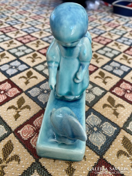 Zsolnay base glaze eosin figurine