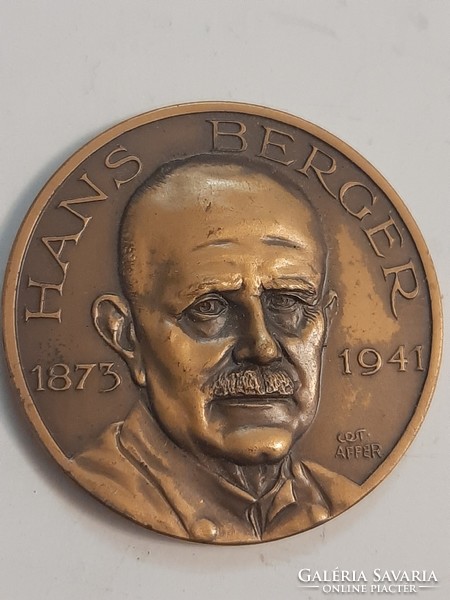 Hans Berger Bronze Memorial Medal from 1961 International Congress of Electro.And Clinical Neurophysiology in Rome
