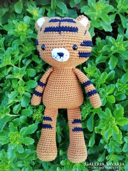 Hand crocheted tiger