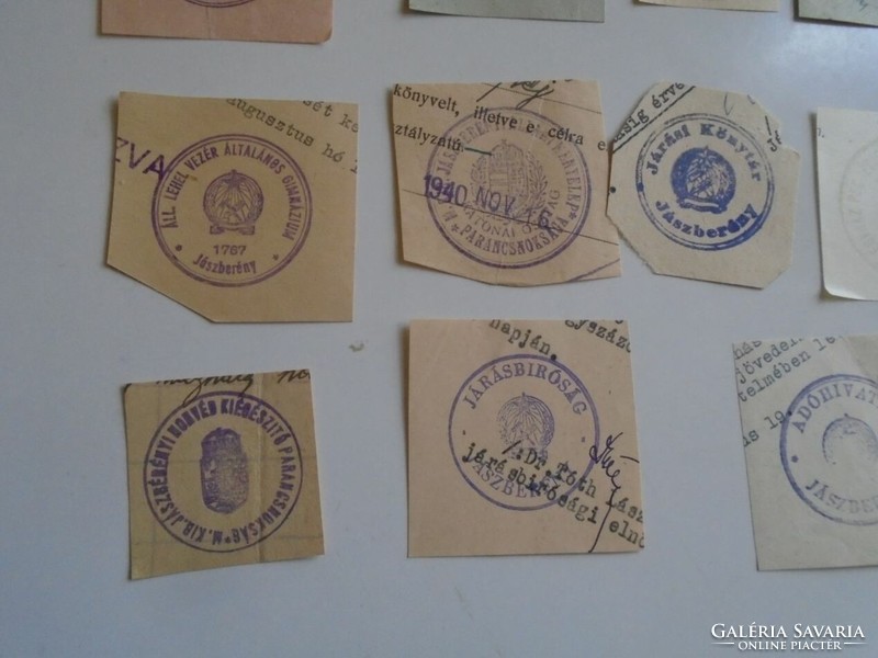 D202307 Jaszberény old stamp impressions - 34 pcs approx. 1900-1950's
