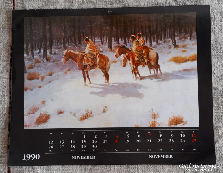 Retro Indián naptár 1990