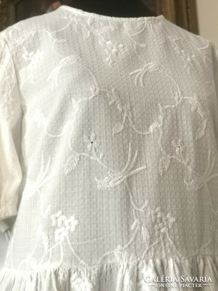 Primark 36-os fehér pamut ruha madarakkal