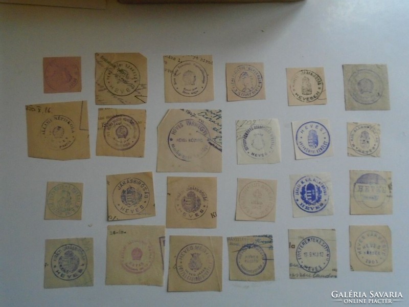 D202288 old stamp impressions heavy - 24 pcs 1900-1950's