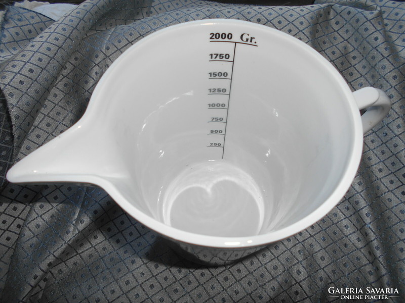 Zsolnay  RENDKIVŰL RITKA HIBÁTLAN mérő edény  nagy méretű porcelán --2000 gr