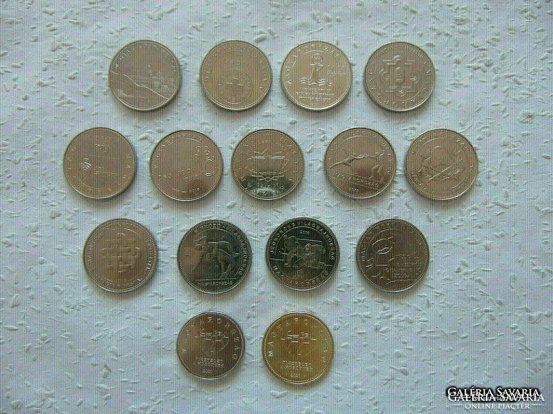 Lot of 15 commemorative HUF coins!