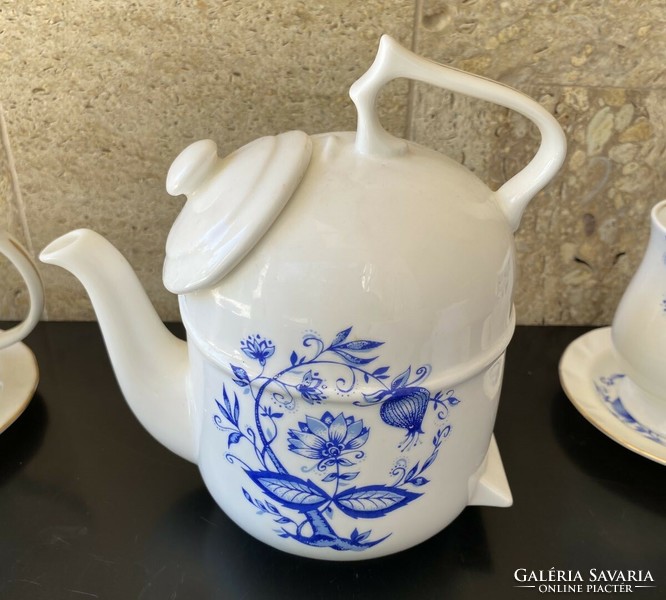 Ronnefeldt teapot with 6 artfil teacups
