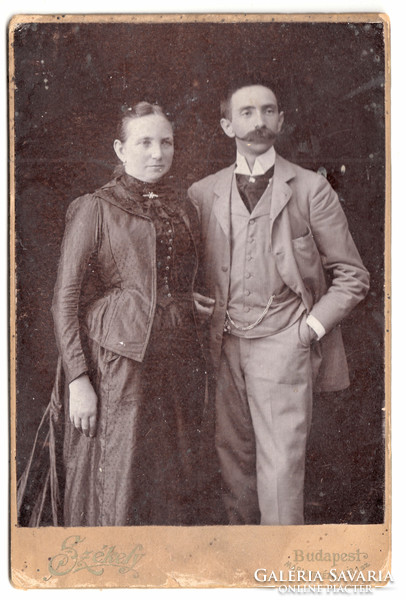 Self-portrait of Szekély Aladár with his mother, Léni Rosenberg, 1900