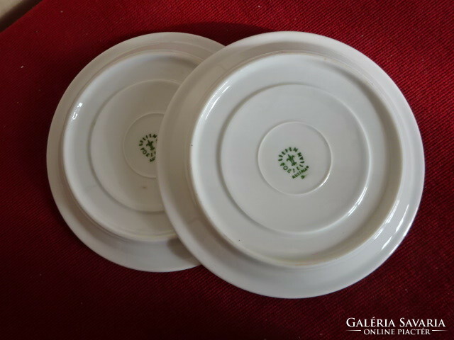 Lilien porcelain tea cup coaster, two pieces, diameter 14.8 cm. Jokai.