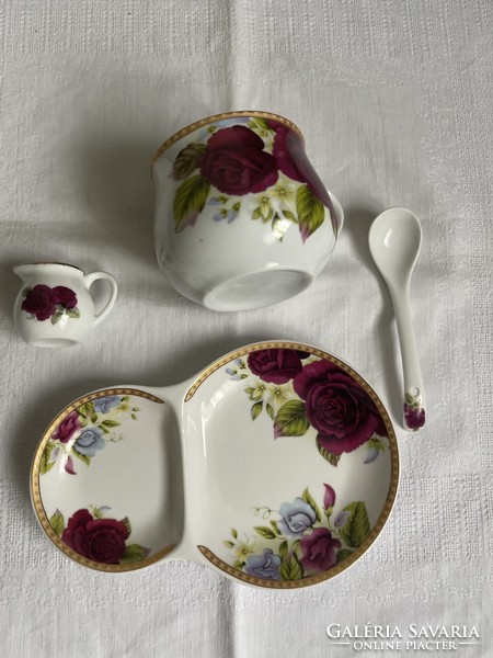 Dreamy pink 4 piece porcelain tea set
