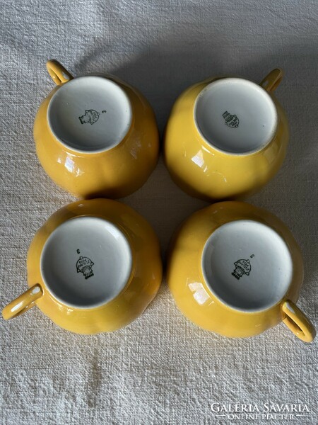 Rare Zsolnay art deco teacups