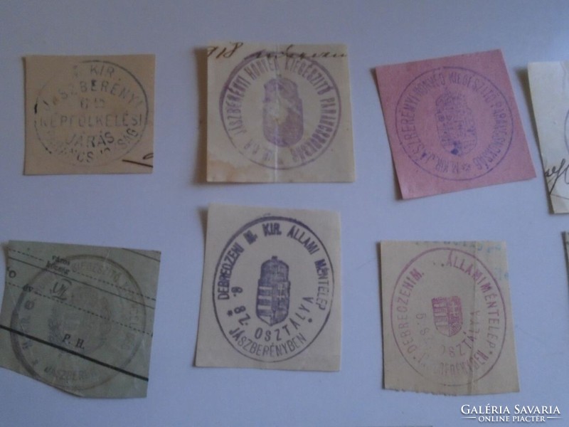 D202307 JÁSZBERÉNY   régi bélyegző-lenyomatok   -  34 db  kb 1900-1950's