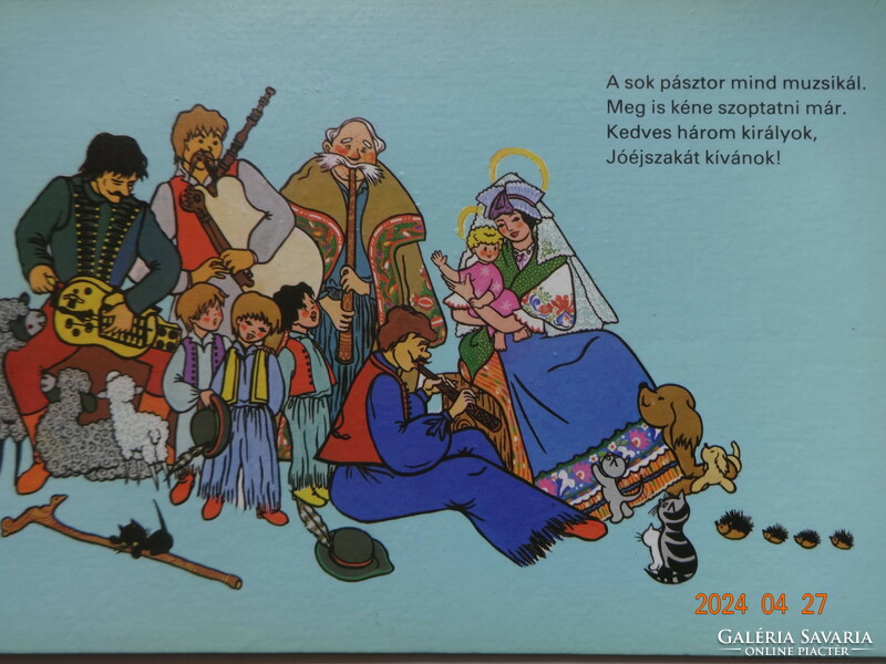 József Attila: BETLEHEMI KIRÁLYOK - kemény lapos mesekönyv Gábor Éva rajzaival (1988)