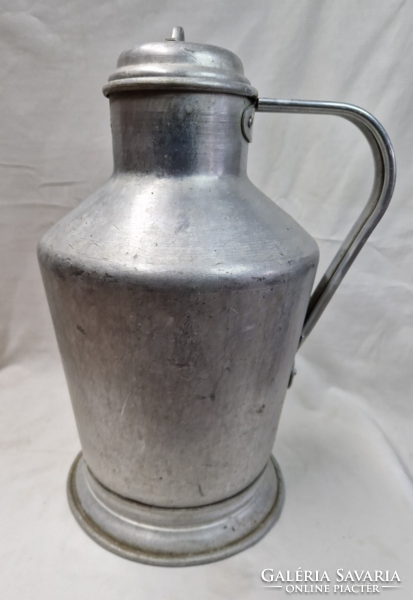 Old aluminum alufix Ceglédi 7 liter jug or can in preserved condition