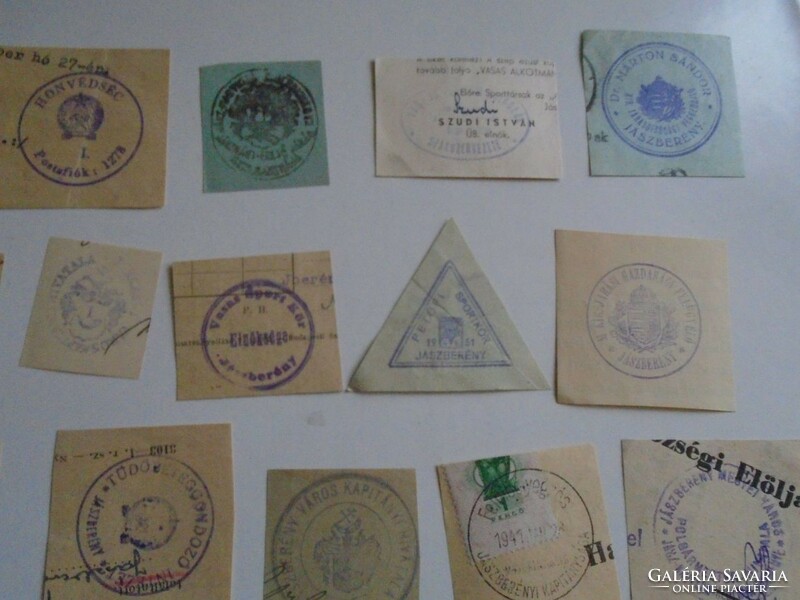 D202306 JÁSZBERÉNY   régi bélyegző-lenyomatok   -  36 db  kb 1900-1950's