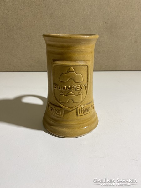 Ceramic beer mug, Budapest, marked, 15 x 10 cm. 4857